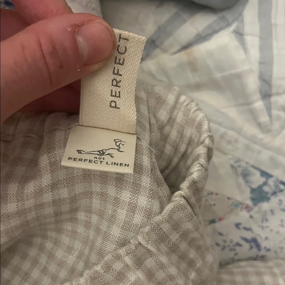 notPERFECTLINEN Beige Gingham Midi Skirt - Picture 3 of 4